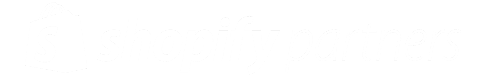 [CITYPNG.COM]HD White Shopify Partners Horizontal Logo - 2000x2000 (1)